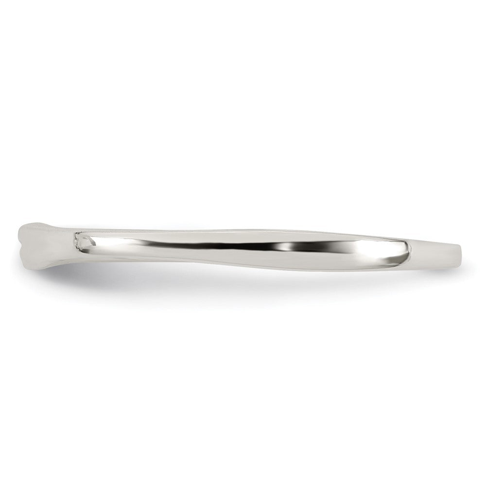 Sterling Silver Polished CZ 1.5mm Band Size 8 Ring