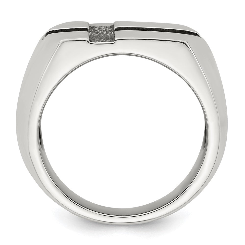 Sterling Silver Antiqued Cross Mens Size 9 Ring
