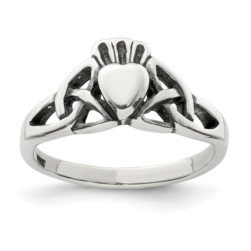 Solid;Casted;Polished;Antique finish;Sterling silver