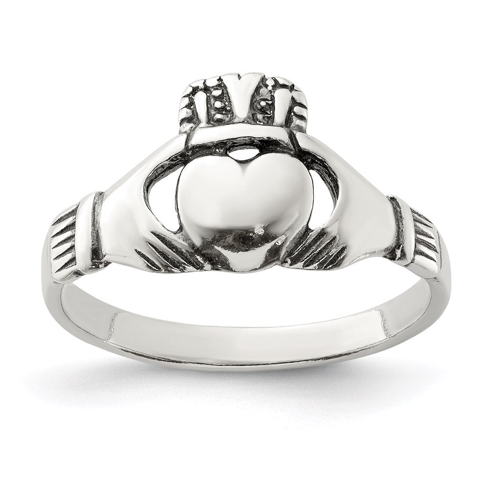 Solid;Casted;Polished;Antique finish;Sterling silver