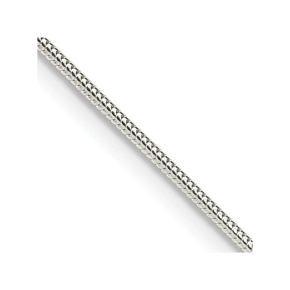 Polished;Spring Ring;Sterling silver;Round;Snake Chain