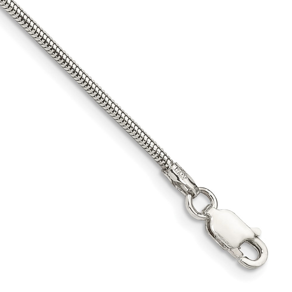 Polished;Lobster;Sterling silver;Round;Snake Chain
