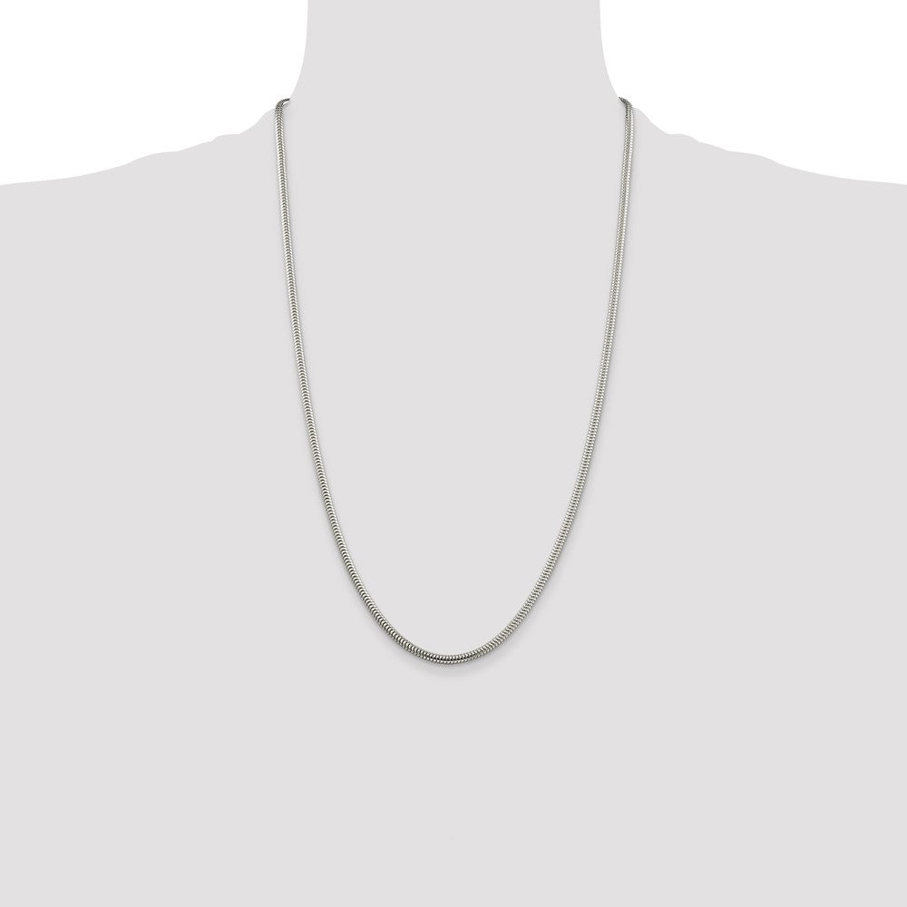 Sterling Silver 3mm Round Snake Chain