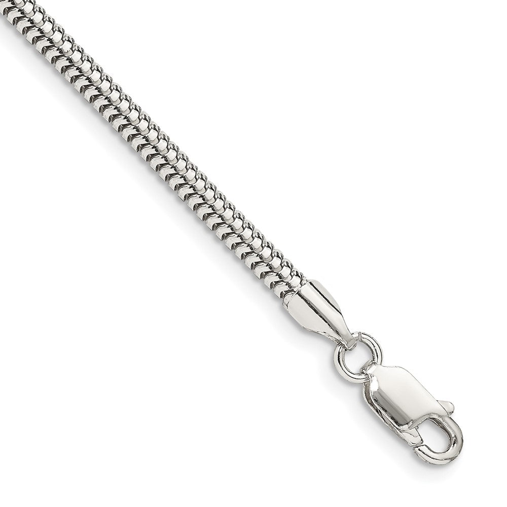Polished;Lobster;Sterling silver;Round;Snake Chain
