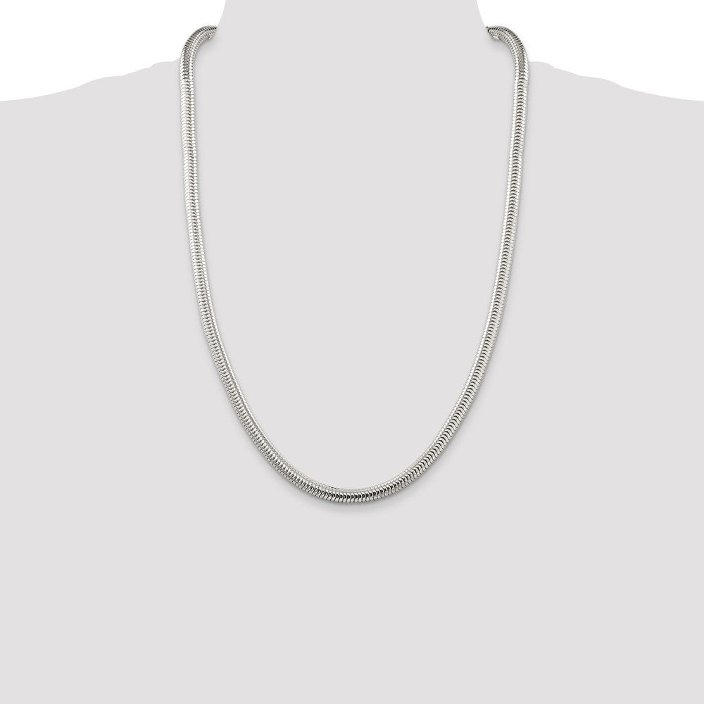Sterling Silver 6mm Round Snake Chain