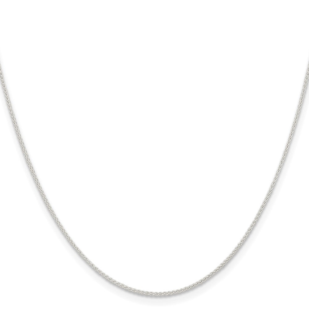Sterling Silver 1mm Round Spiga Chain w/4in ext.