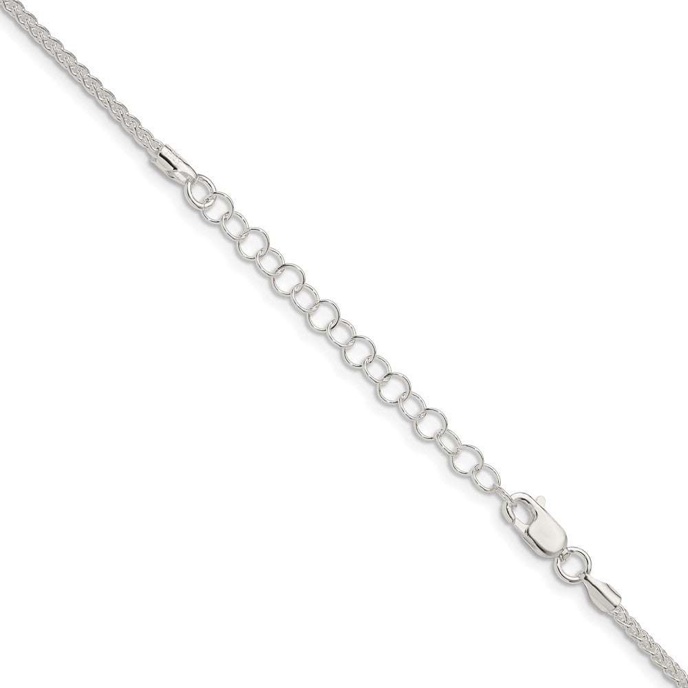 Sterling Silver 1.75mm Round Spiga Chain w/2in ext.