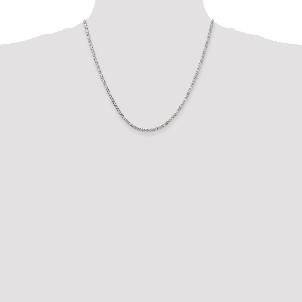 Sterling Silver 2.5mm Round Spiga Chain