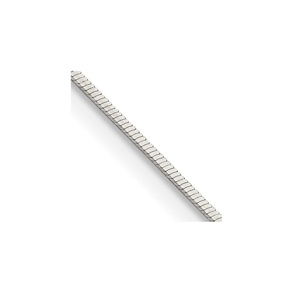 Polished;Spring Ring;Sterling silver;Snake Chain;Square