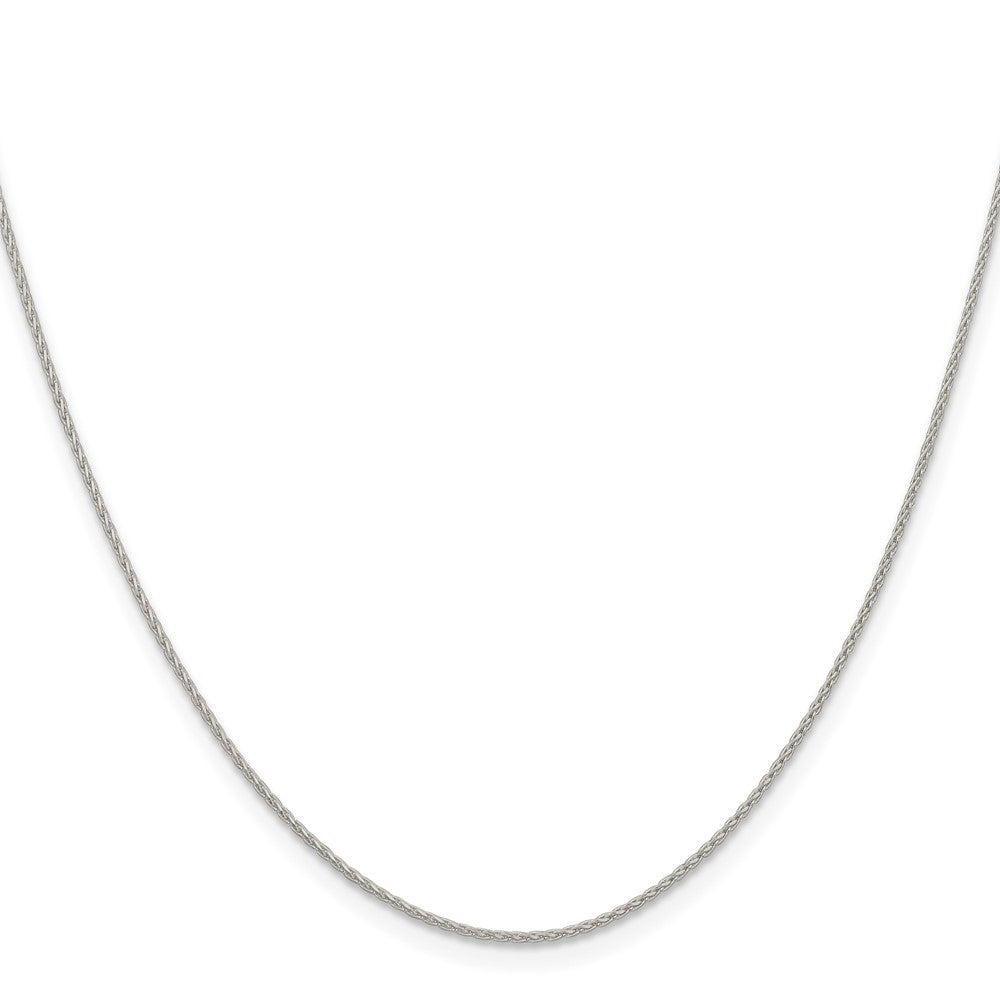 Sterling Silver .95mm Diamond-cut Round Spiga Chain w/4in ext.