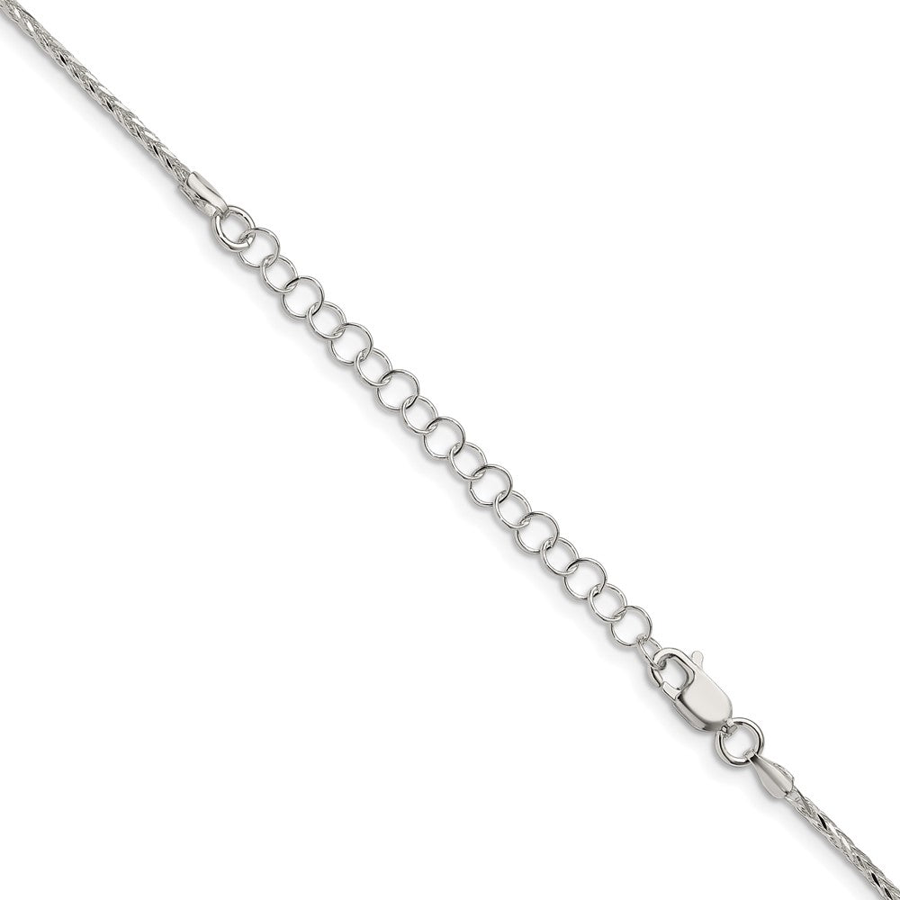 Sterling Silver 1.45mm Diamond-cut Round Spiga Chain w/2in ext.