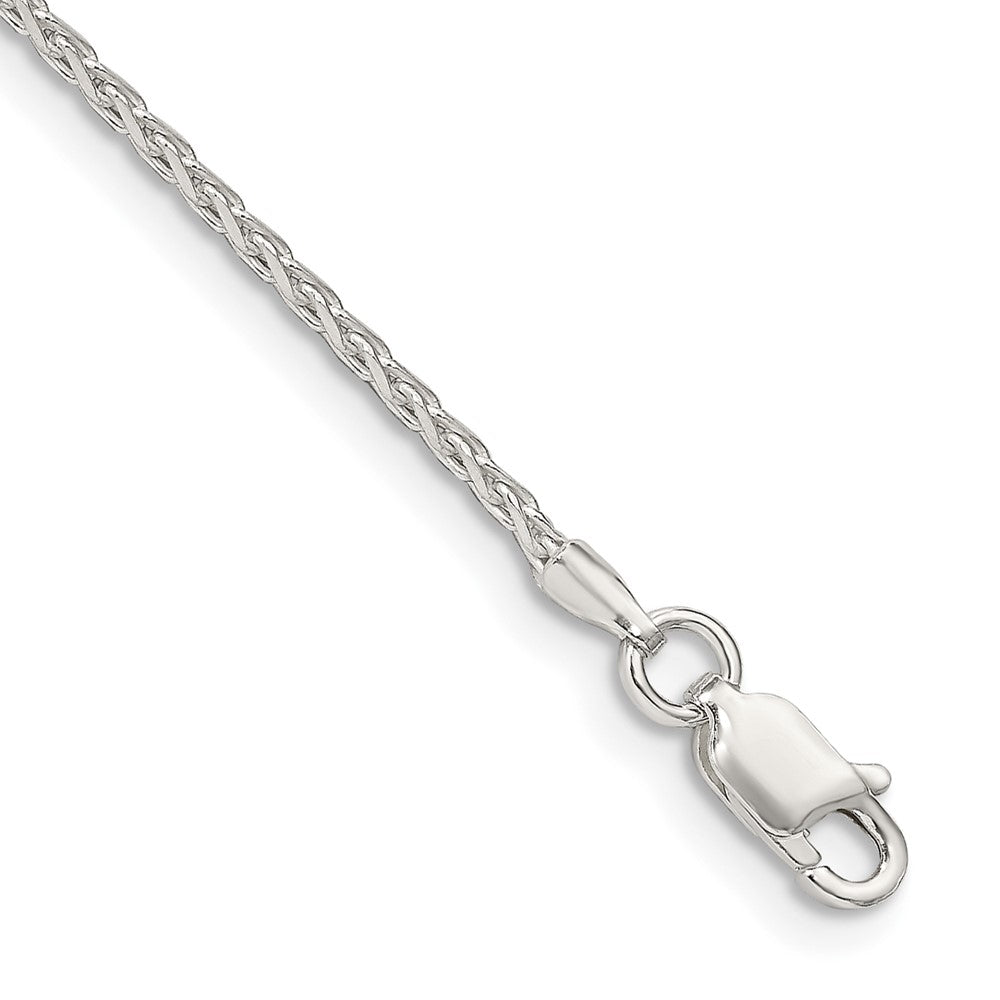 Diamond-cut;Lobster;Sterling silver;Round