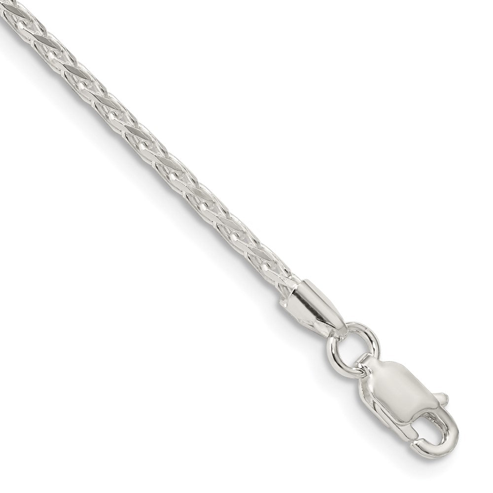 Diamond-cut;Lobster;Sterling silver;Round