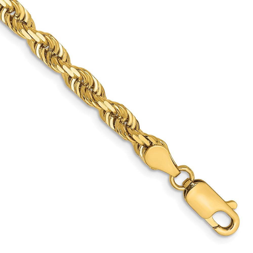 Solid;Diamond-cut;14k Yellow gold;Lobster