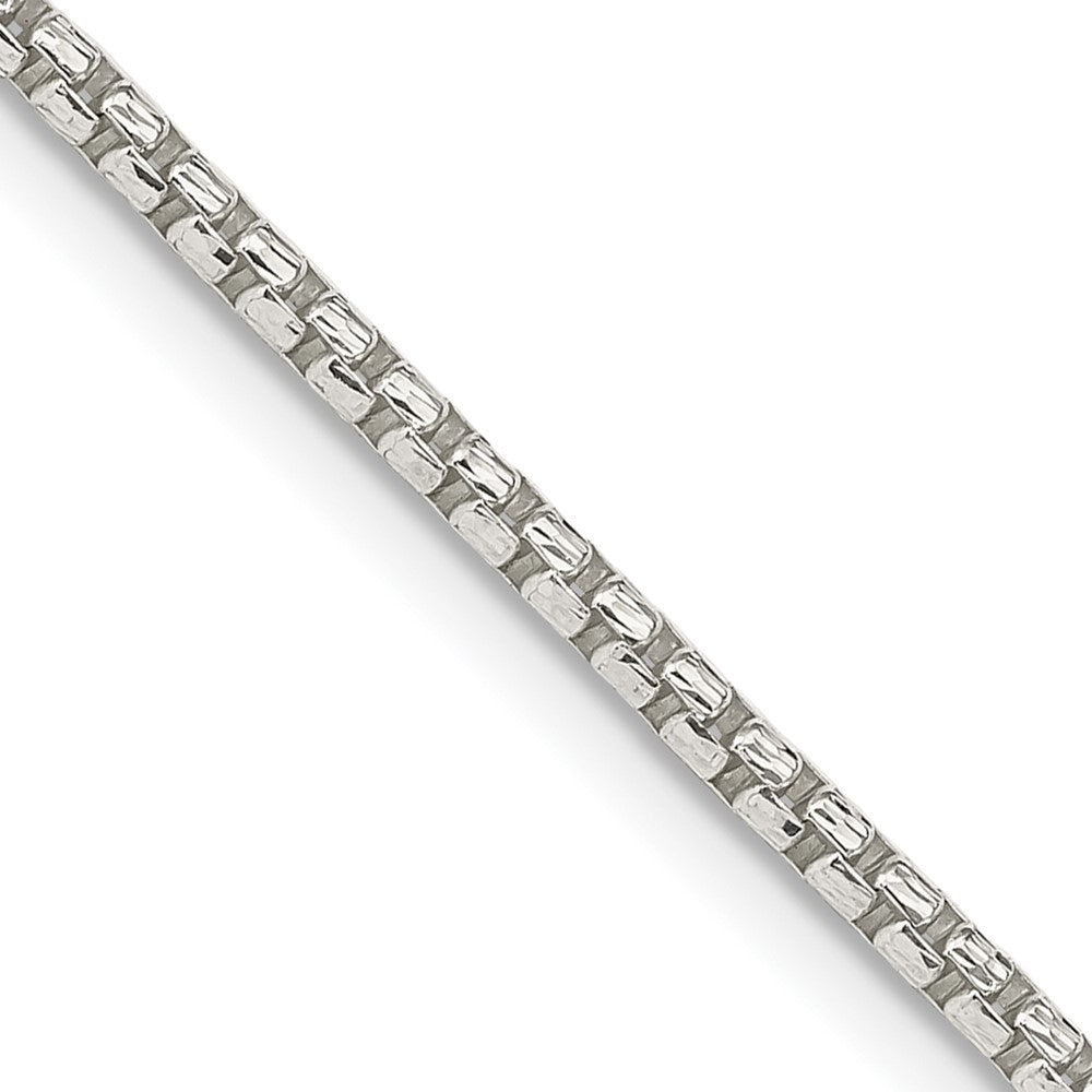 Diamond-cut;Lobster;Sterling silver;Box chain;Half Round