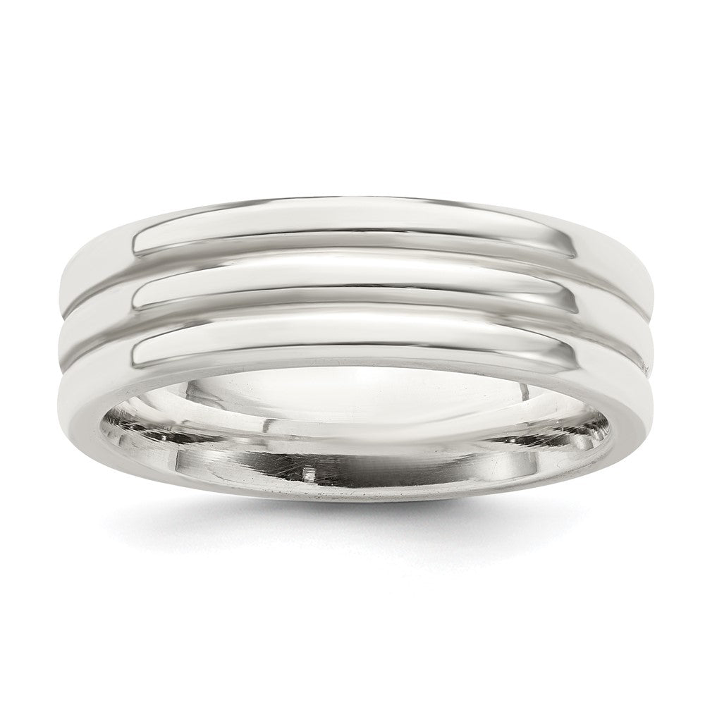 Polished;Engravable;Sterling silver;Flat Band