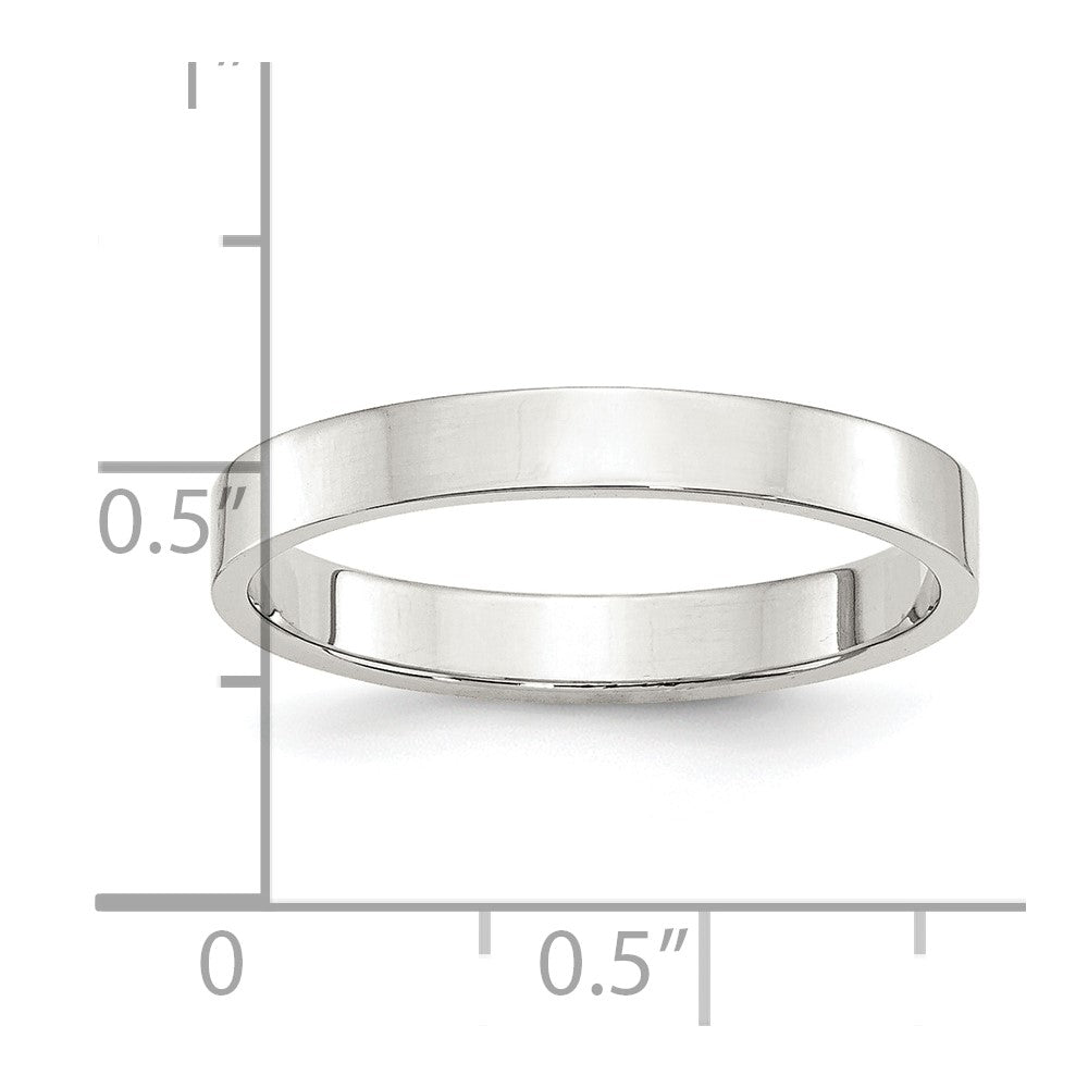 Sterling Silver 3mm Lightweight Flat Size 4 Band