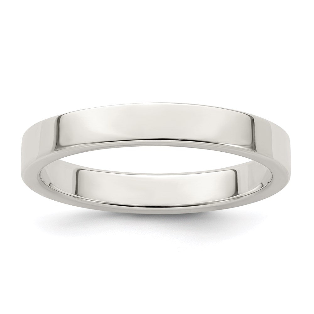 Polished;Engravable;Sterling silver;Lightweight;Flat Band