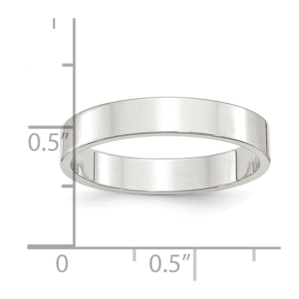 Sterling Silver 4mm Lightweight Flat Size 8 Band