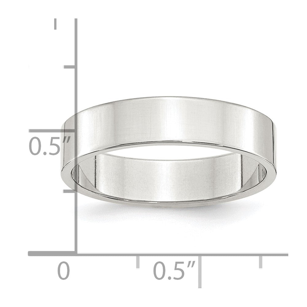 Sterling Silver 5mm Lightweight Flat Size 10 Band