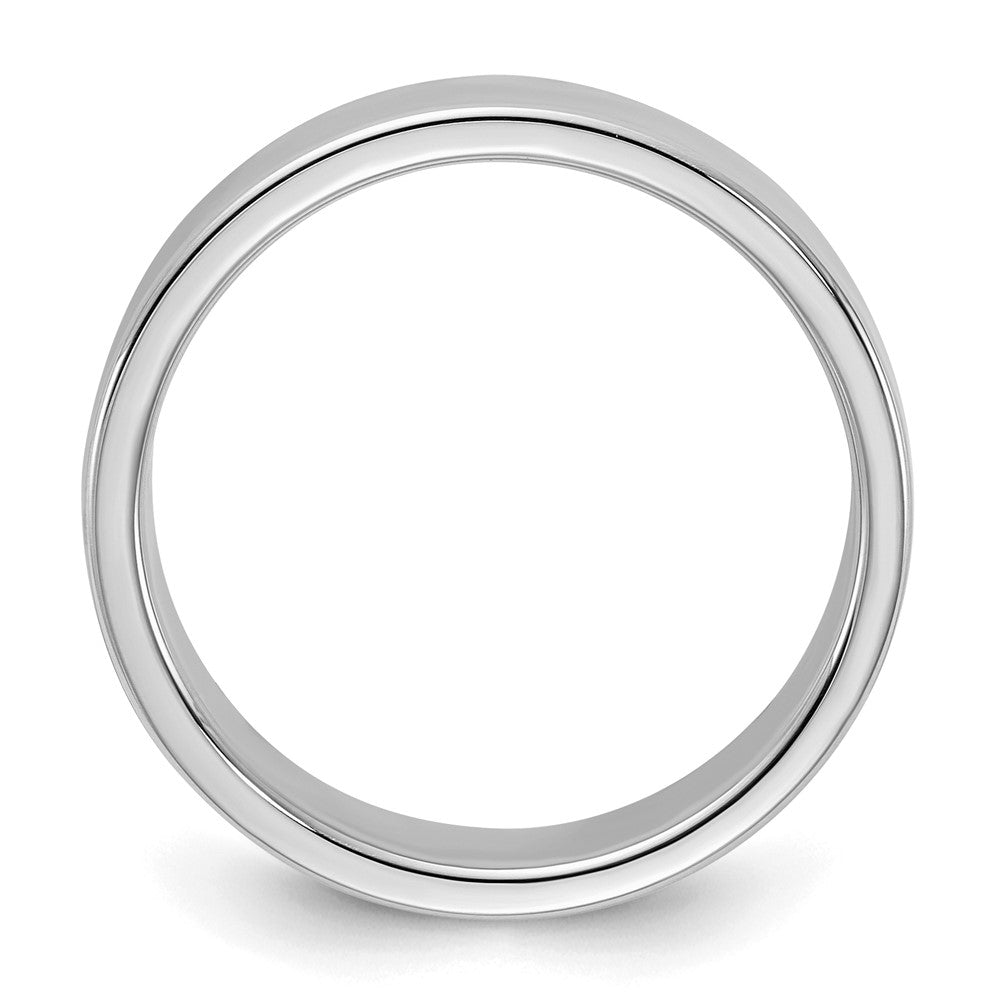 Sterling Silver Rhodium-plated 5mm Flat Size 5.5 Band