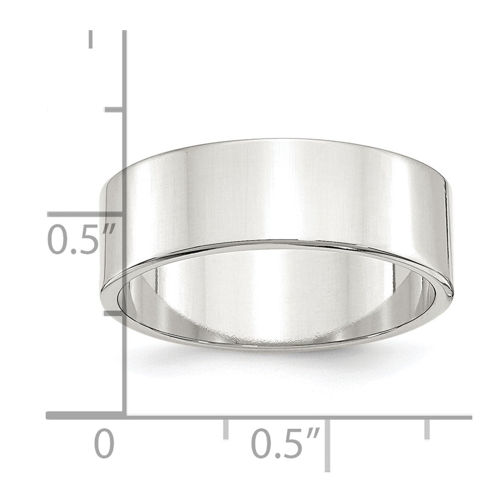 Sterling Silver 7mm Lightweight Flat Size 13 Band