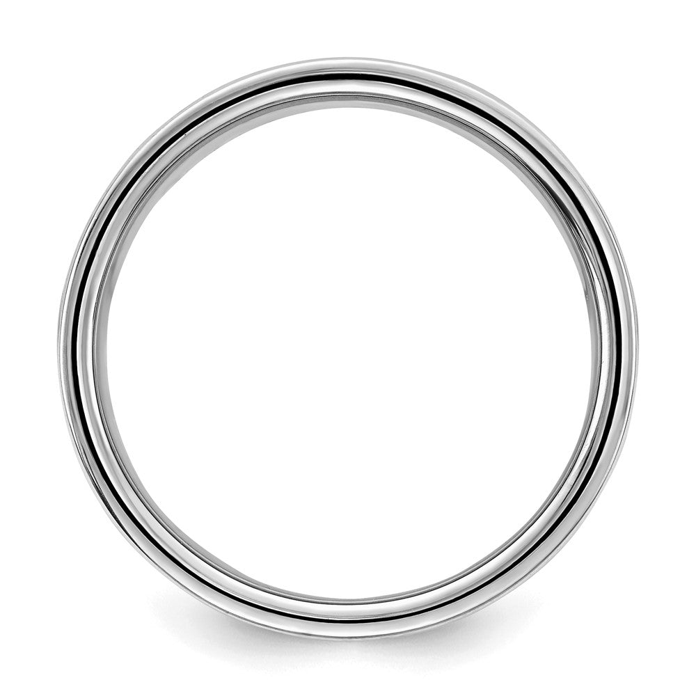 Sterling Silver Rhodium-plated 9mm Flat Size 10 Band