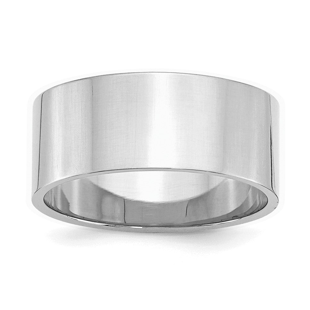 Sterling Silver Rhodium-plated 9mm Flat Size 7 Band