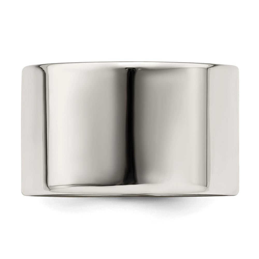 Sterling Silver 12mm Lightweight Flat Size 11 Band