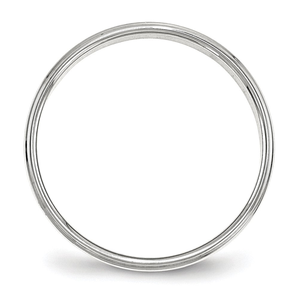 Sterling Silver 4mm Flat with Step Edge Size 11 Band