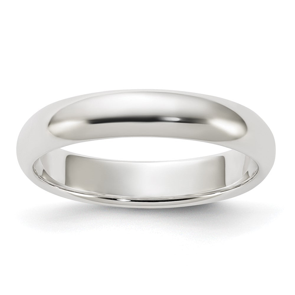 Solid;Polished;Engravable;Sterling silver;Half Round