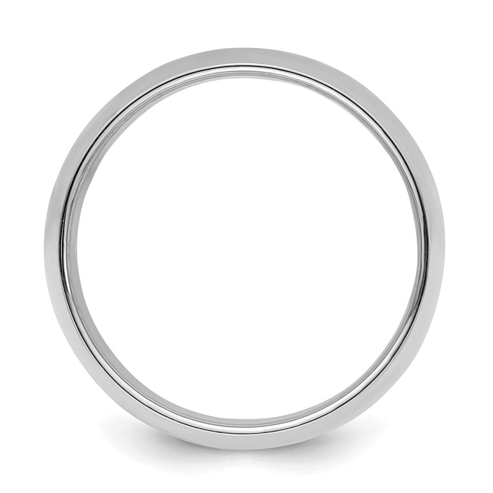 Sterling Silver Rhodium-plated 9mm Half-Round Size 9 Band