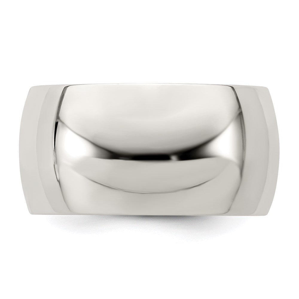 Sterling Silver 10mm Half Round Size 10 Band