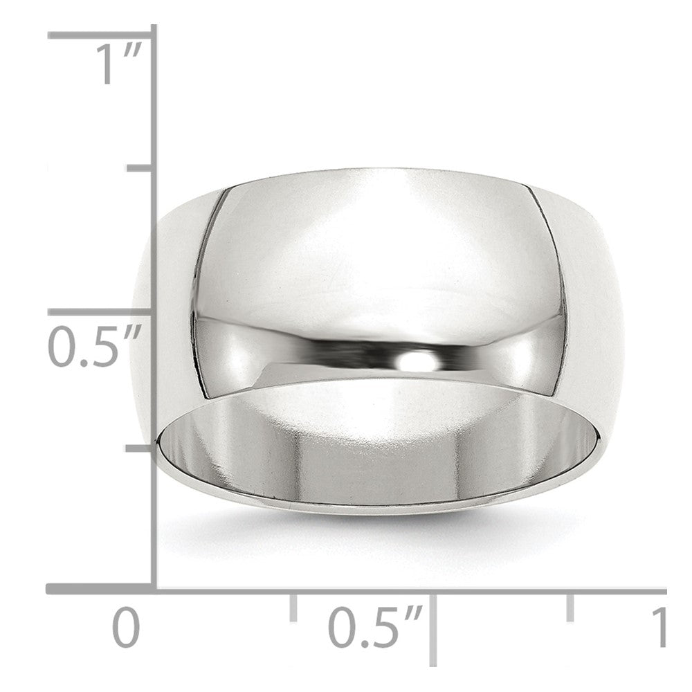 Sterling Silver 10mm Half Round Size 6 Band