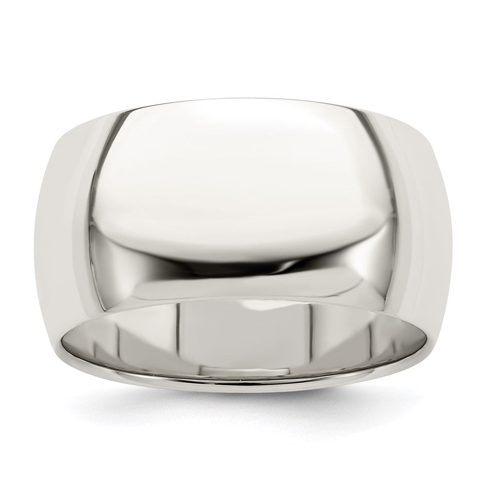 Polished;Engravable;Sterling silver;Half Round