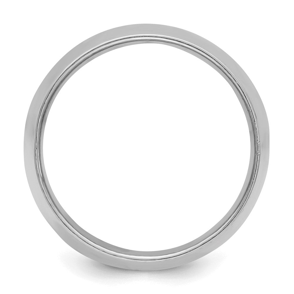 Sterling Silver Rhodium-plated 12mm Half-Round Size 7 Band