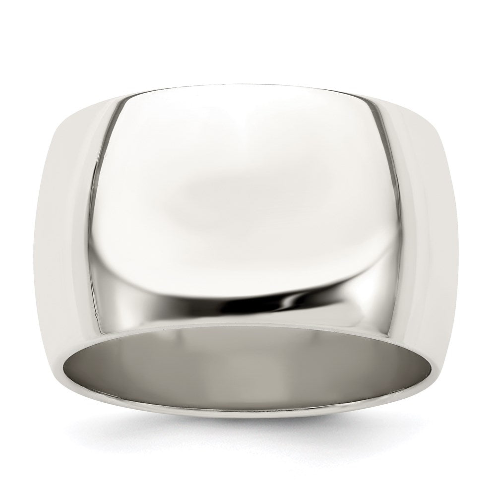 Polished;Engravable;Sterling silver;Half Round