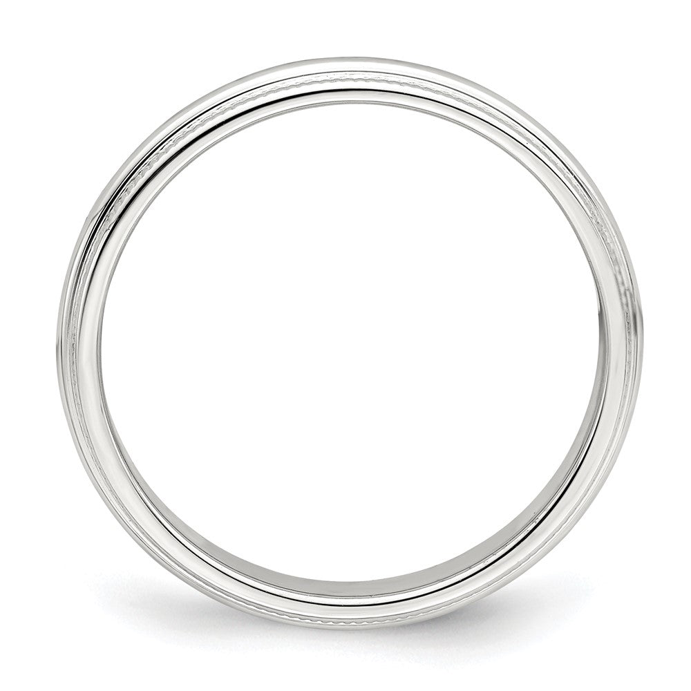 Sterling Silver 3mm Half Round Milgrain Size 12 Band