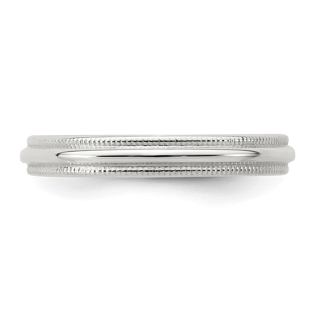 Sterling Silver 3mm Half Round Milgrain Size 11 Band