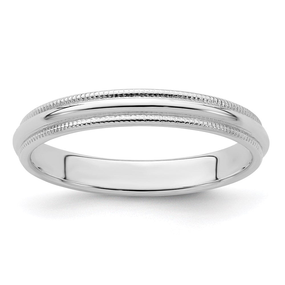 Polished;Engravable;Sterling silver;Milgrain;Half Round
