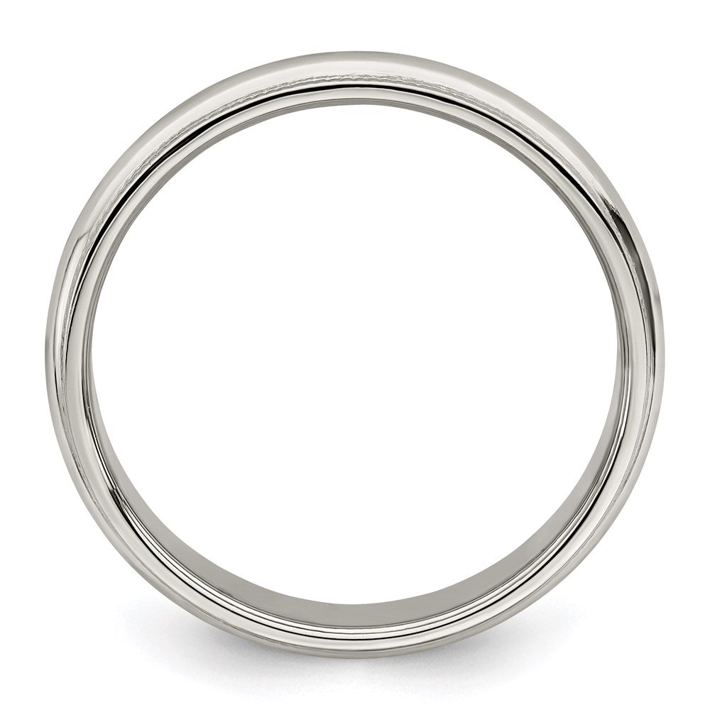 Sterling Silver 4mm Half Round Milgrain Size 7 Band