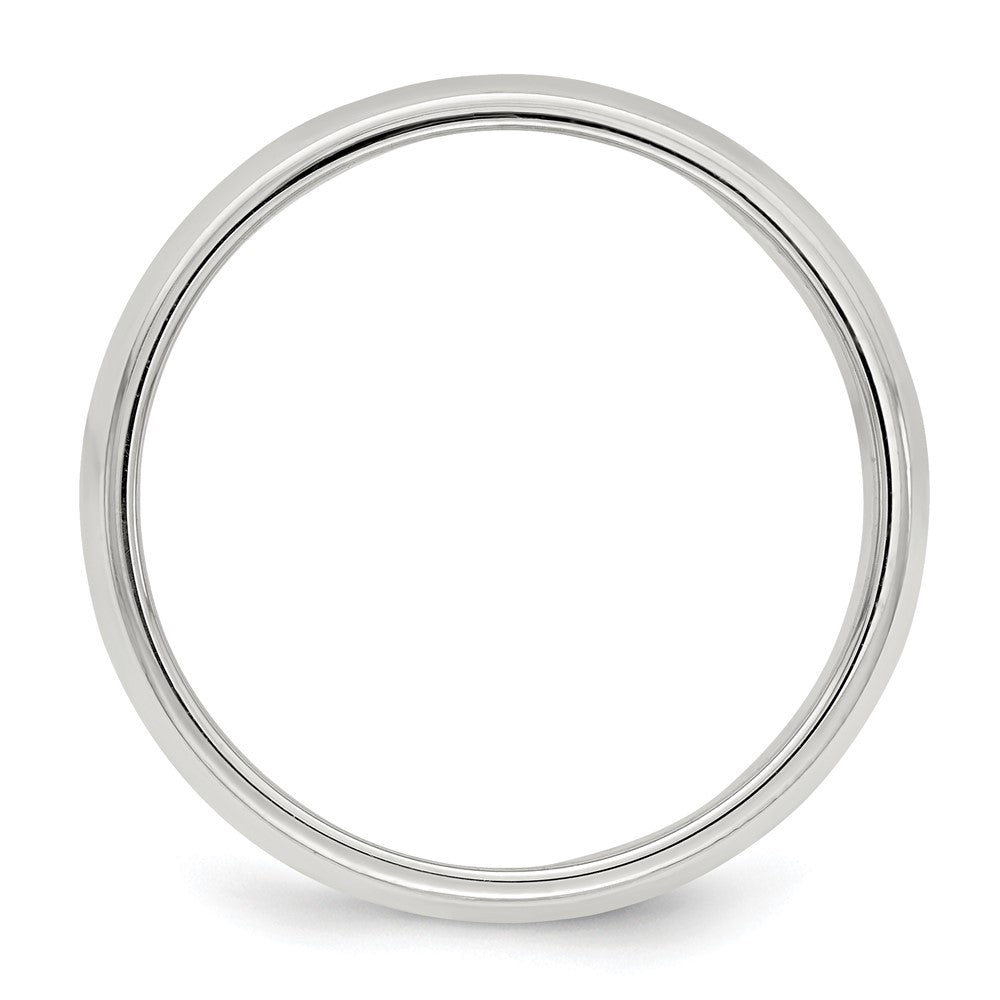 Sterling Silver 6mm Half Round Milgrain Size 5 Band