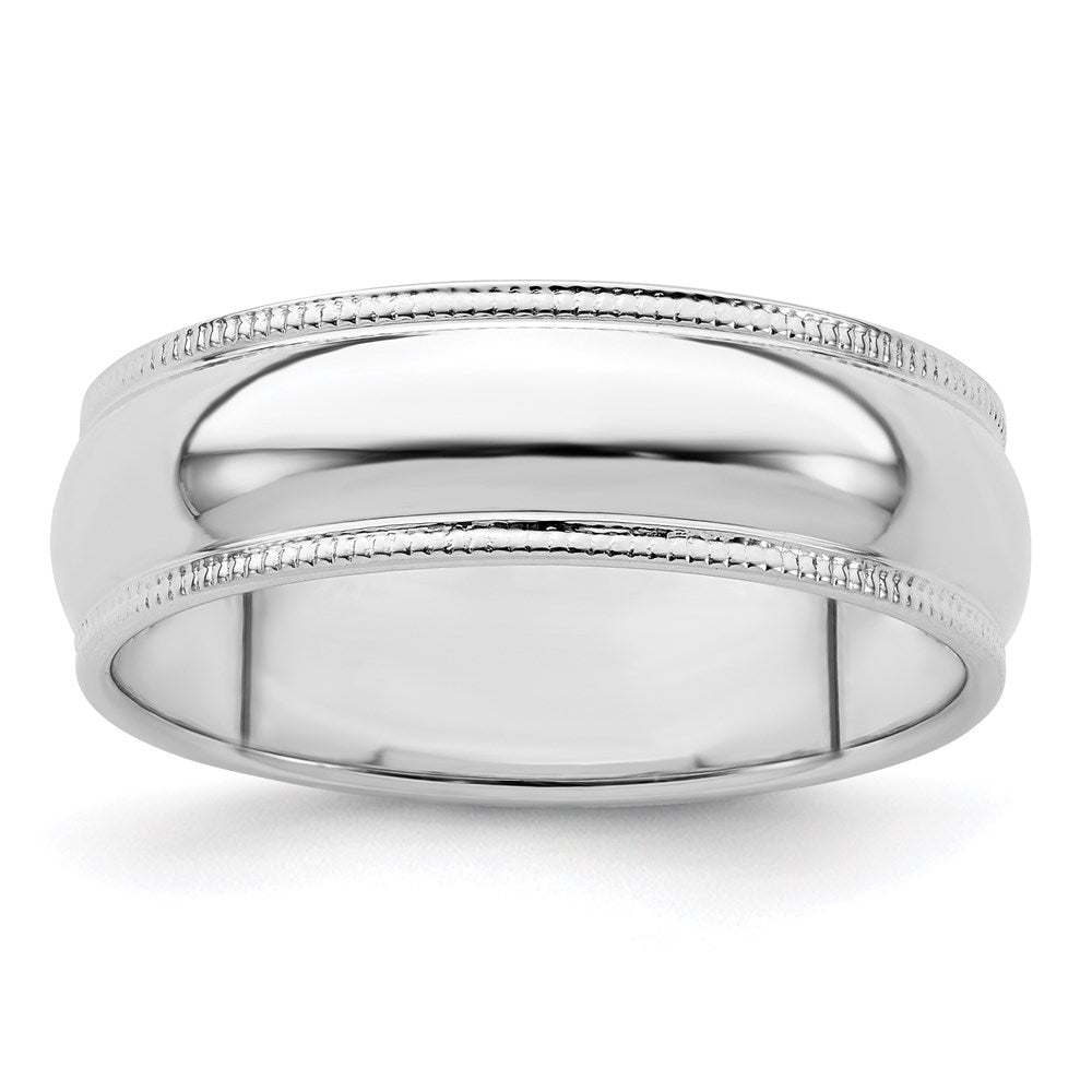 Solid;Polished;Engravable;Sterling silver;Milgrain;Half Round