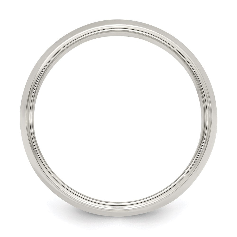 Sterling Silver 7mm Half Round Milgrain Size 6 Band