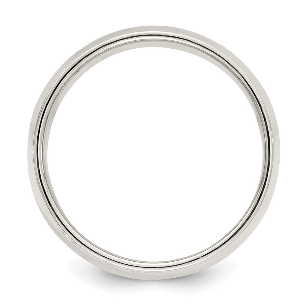 Sterling Silver 8mm Half Round Milgrain Size 8.5 Band