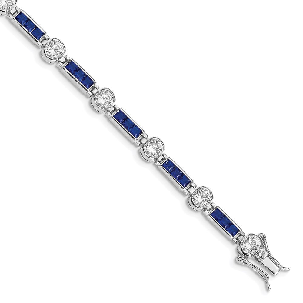 Polished;Open back;Sterling silver;Safety bar;CZ;Box catch