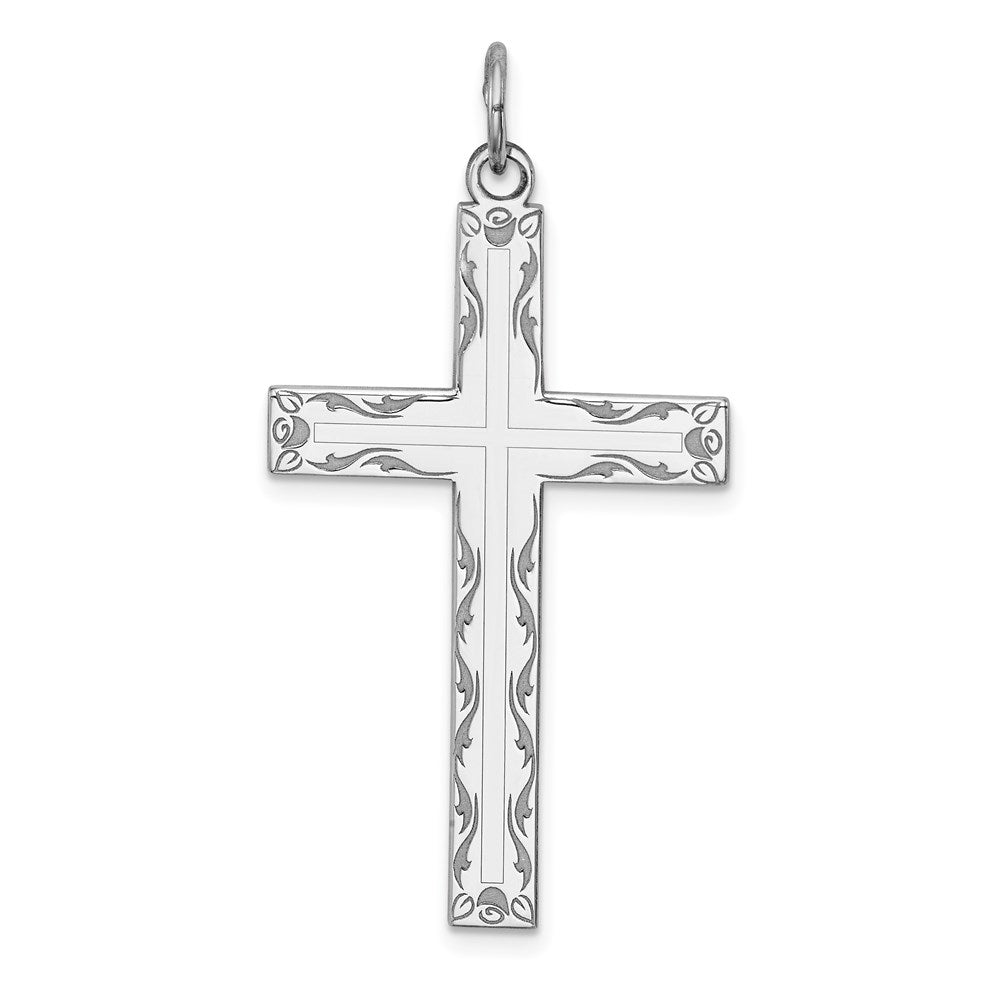 Solid;Polished;Sterling silver;Laser Etched