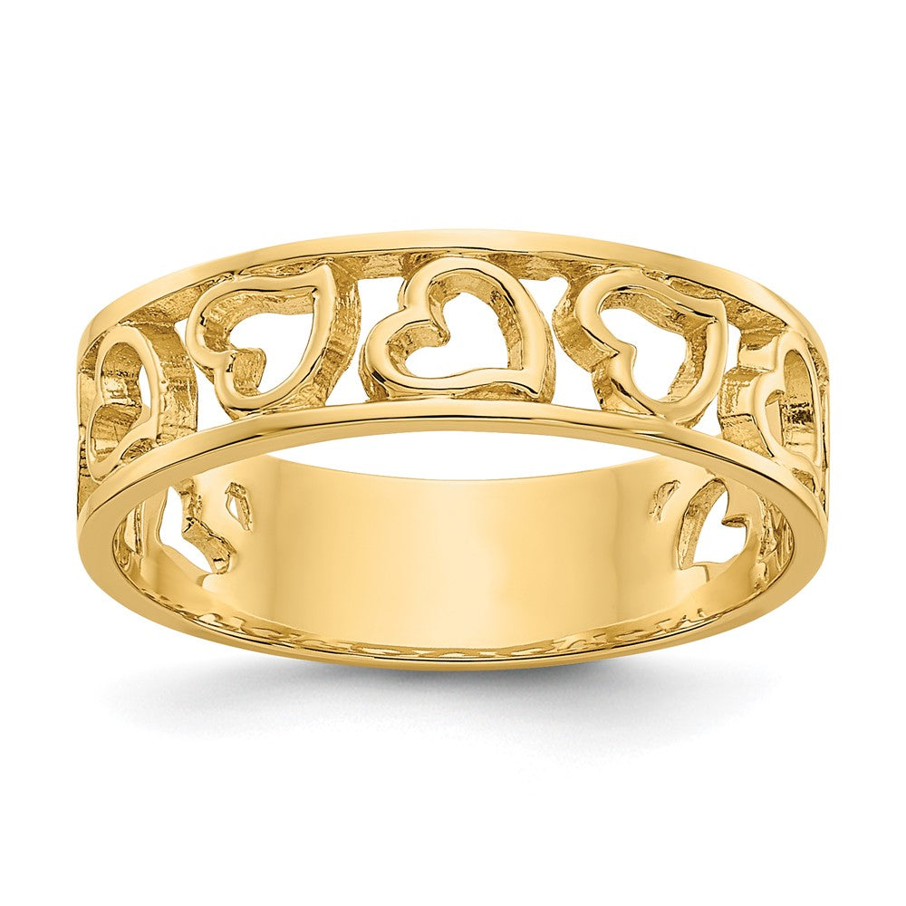 Casted;Polished;14k Yellow gold;Open back
