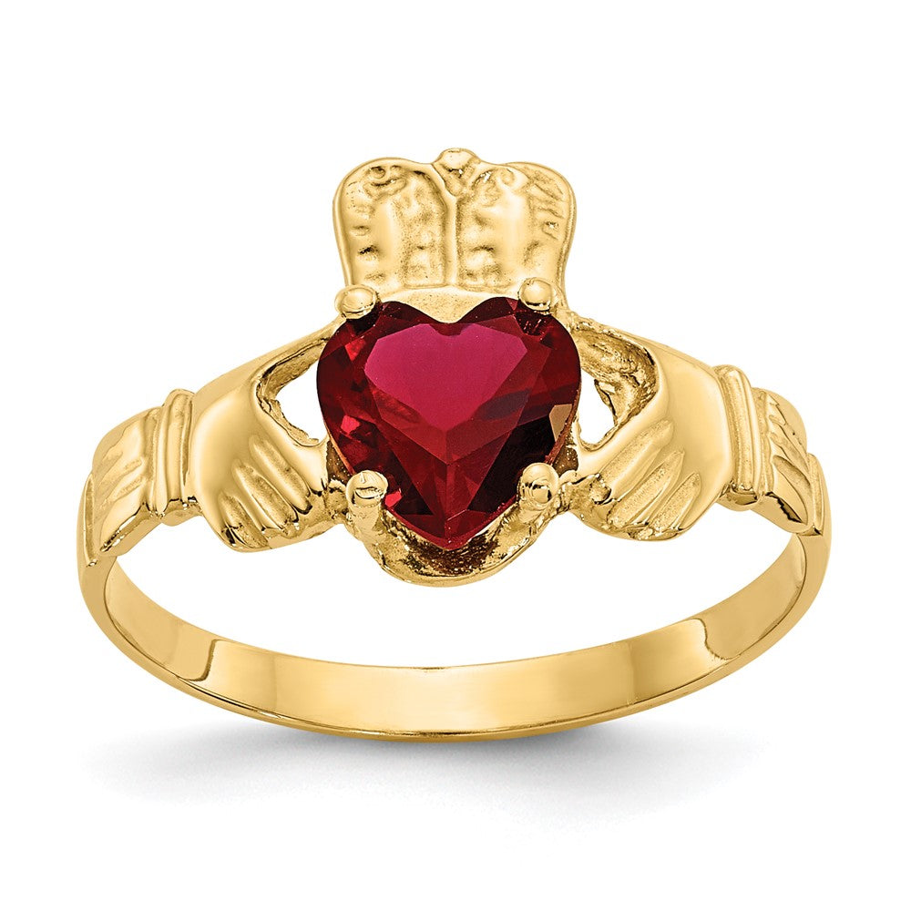 14k Yellow gold;Open back;Synthetic;CZ