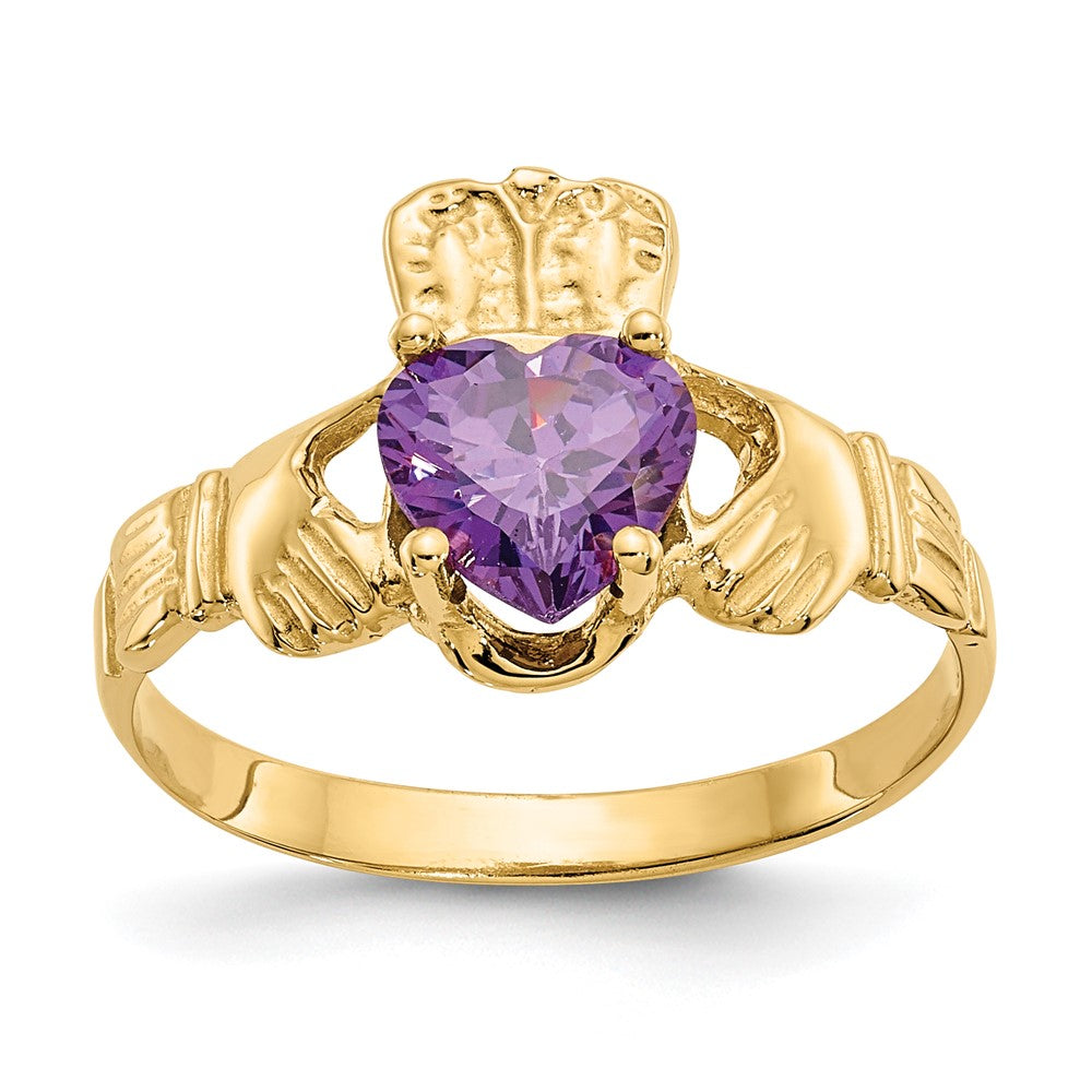 14k Yellow gold;Open back;Synthetic;CZ
